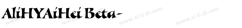 AliHYAiHei Beta字体转换